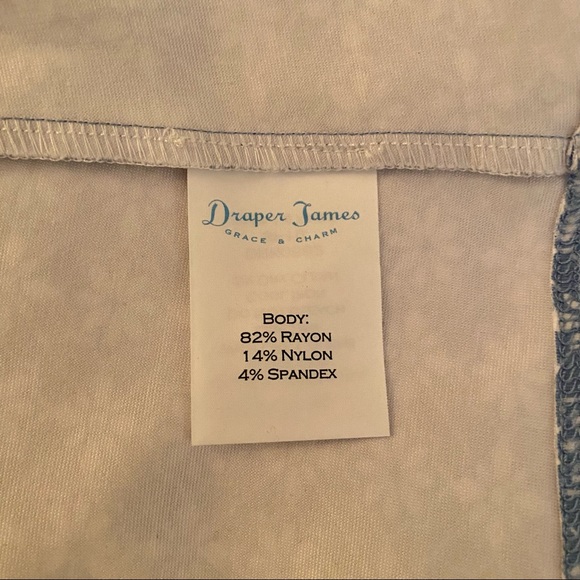 Draper James Honeycomb Persley Dress, Blue Multi, Medium - Picture 9 of 10
